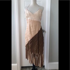 EUC Bebe Silk Halter Dress Sz. M